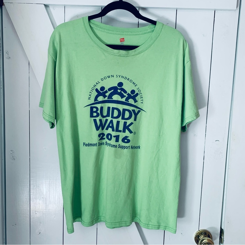 Distressed Short Sleeve T-Shirt 100% Cotton Down Syndrome Awareness